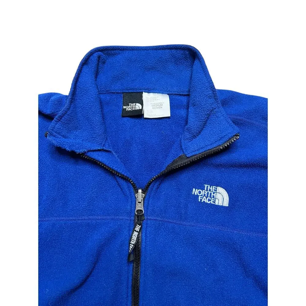 Vintage 90s The North‎ Face Sherpa Fleece Blue Jacket Size Medium - outdoors Y2K
